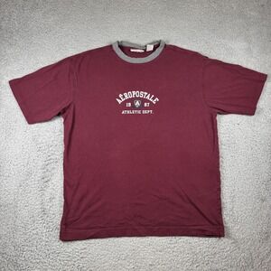 Y2K Aeropostale T Shirt Mens Large Athletics Department Property Red Vintage